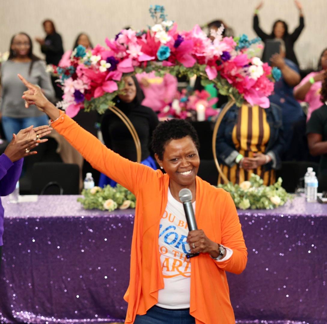 Dr. Brenda Caldwell speaking at an event