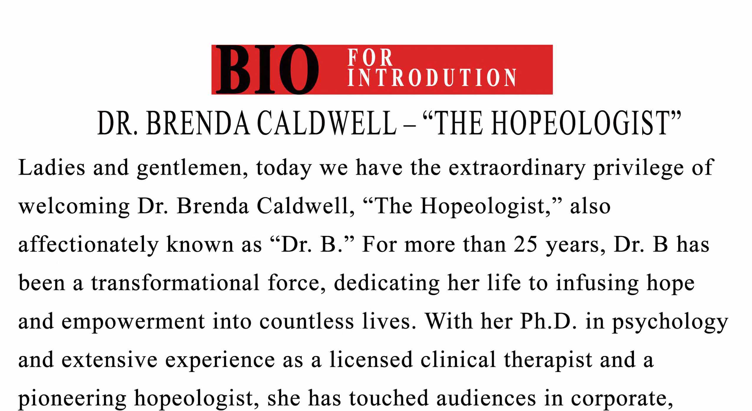 Bio for Introduction